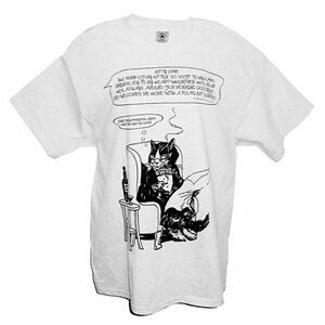 Your cat run the show? Comical tee for cat lovers!